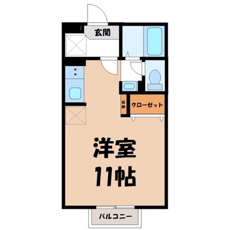 宇都宮駅 バス10分  自動車学校入口下車：停歩4分 2階の物件間取画像